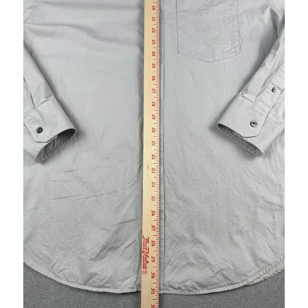 Banana Republic Men's Large 16-16.5 Gray Button Front Dress Shirt 100% Cotton